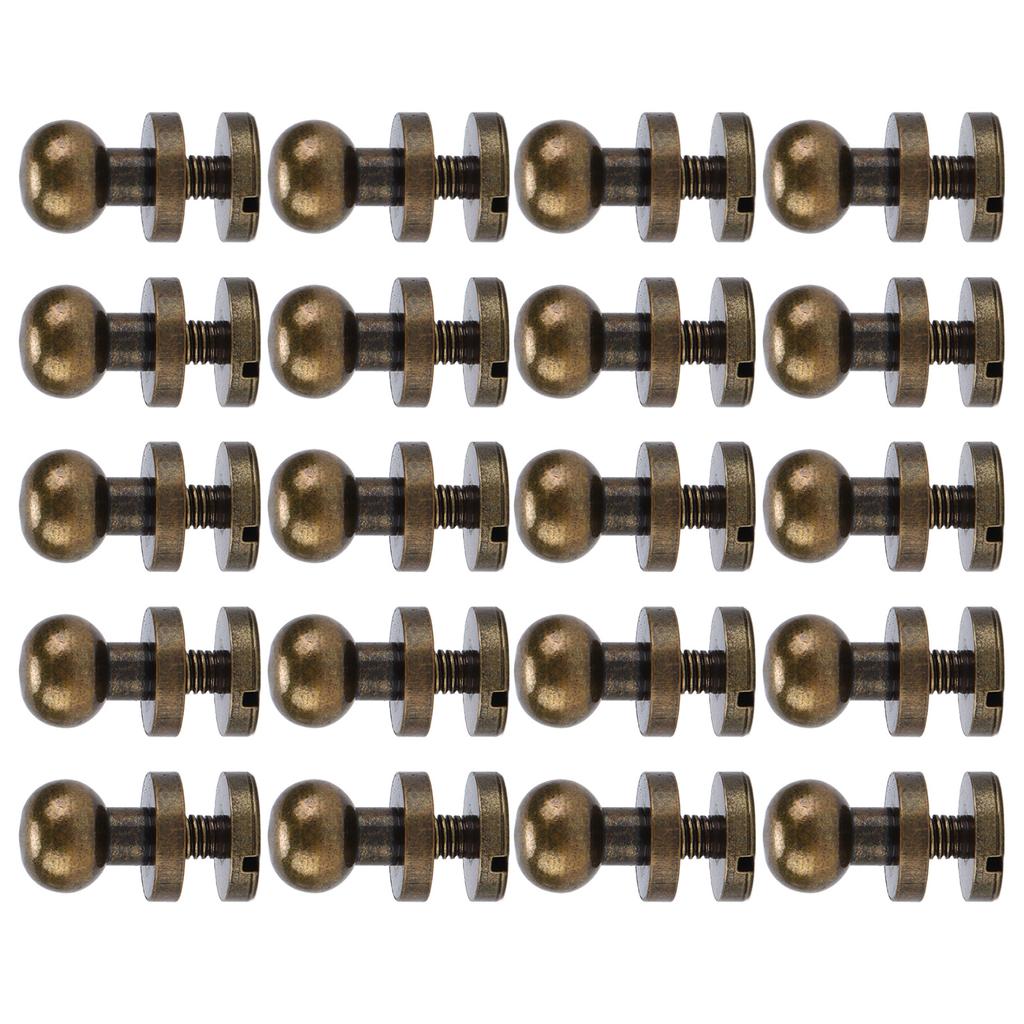 20set Brass Rivets Bronze Wear Resistance Luggage Hardware Accessories for Handbags Shoes Clothes