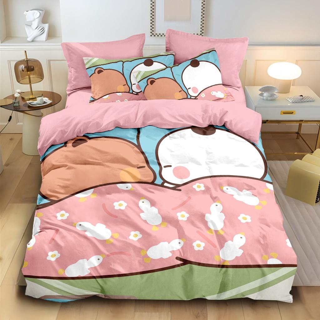 Cartoon Style Bear Bubu And Dudu Duvet Covers, Kids Bedding Set Quilt Cover Twin Full Bedroom Bed Decor For Teens Best Gifts