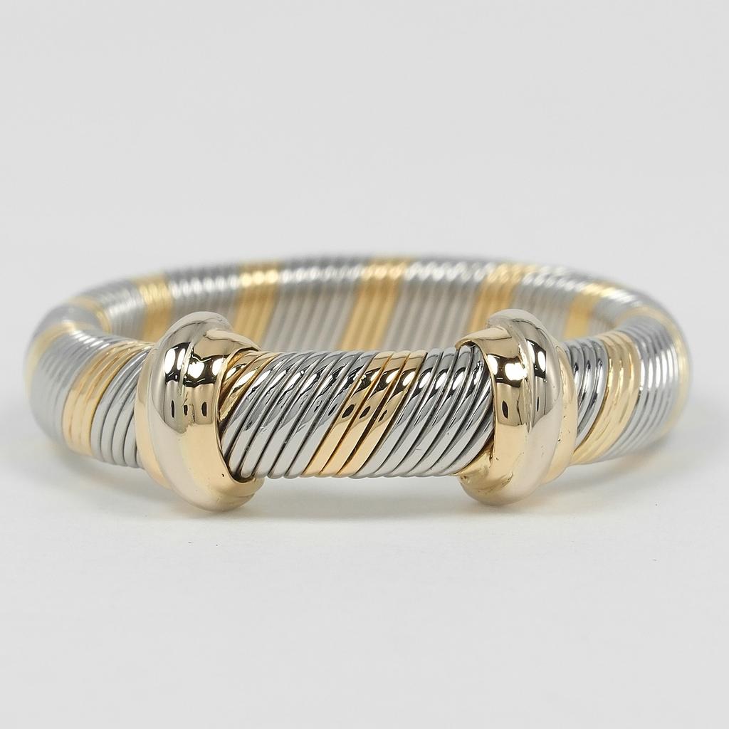 CARTIER All Air Ciel Vintage Ring K18 yellow gold/Stainless Steel #6.0(US Size) 5.7g Women Used