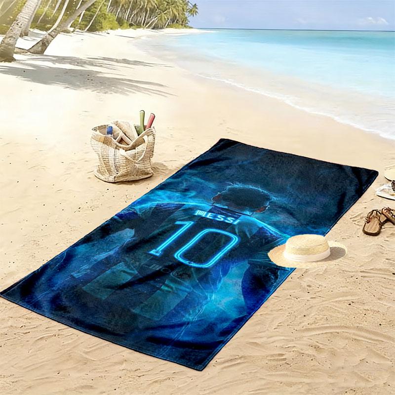 Asciugamano da Spiaggia con Stampa di Messi, Asciugamano Grande Morbido ad Asciugatura Rapida per Spiaggia Campeggio Nuoto