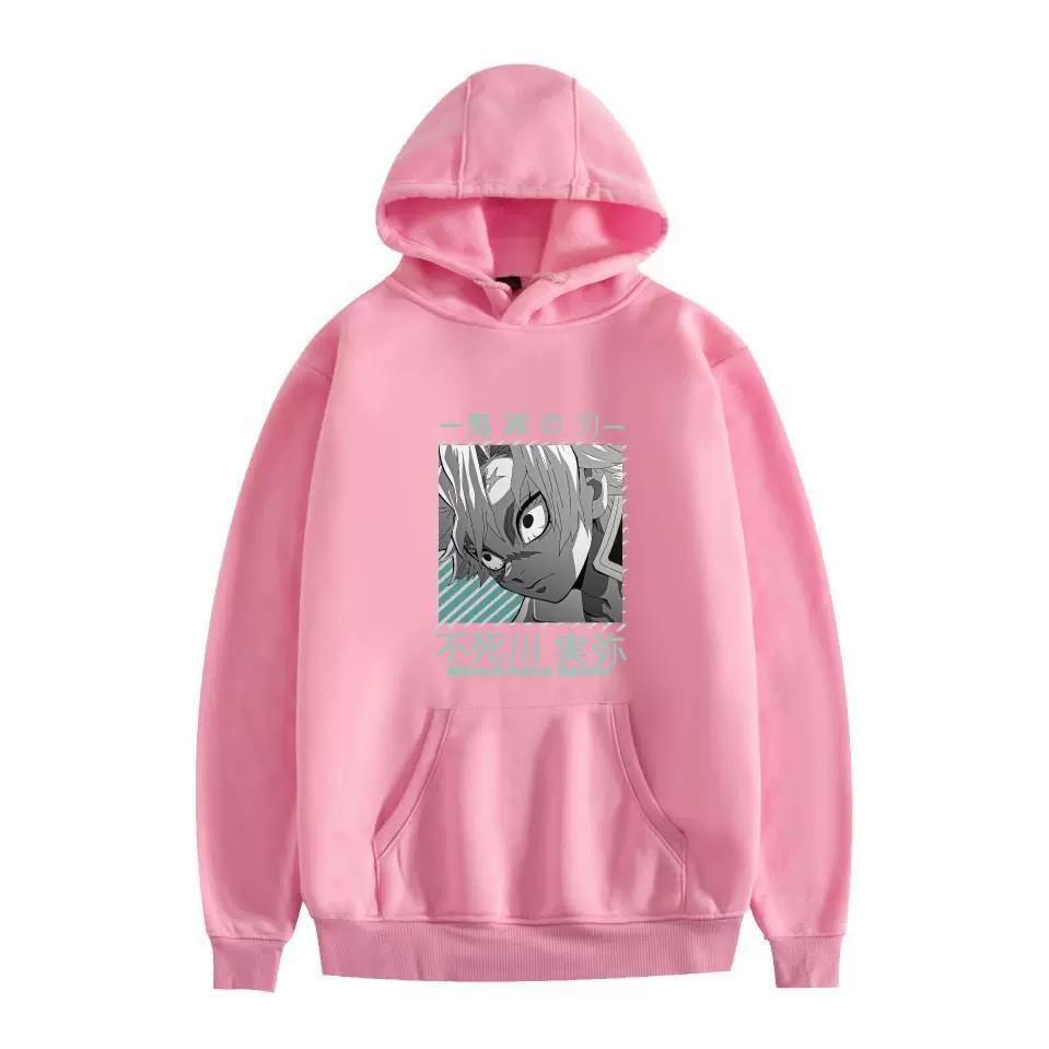 Demon Slayer Mens Casual Hoodie Sweatshirt CARTOON Hoodie Pullover Unisex Oversized Sweatshirt