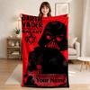 Custom Name Darth Vader Flannel Fleece Throw Blanket with Personalized, Soft Cozy Blanket for Home Decor Birthday Gift