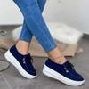 Fashion New Women Thick Bottom Casual Sneakers Shallow Suede Comfortable Lace-up Platform Shoes Large Size 35-43 Zapatillas De Mujer