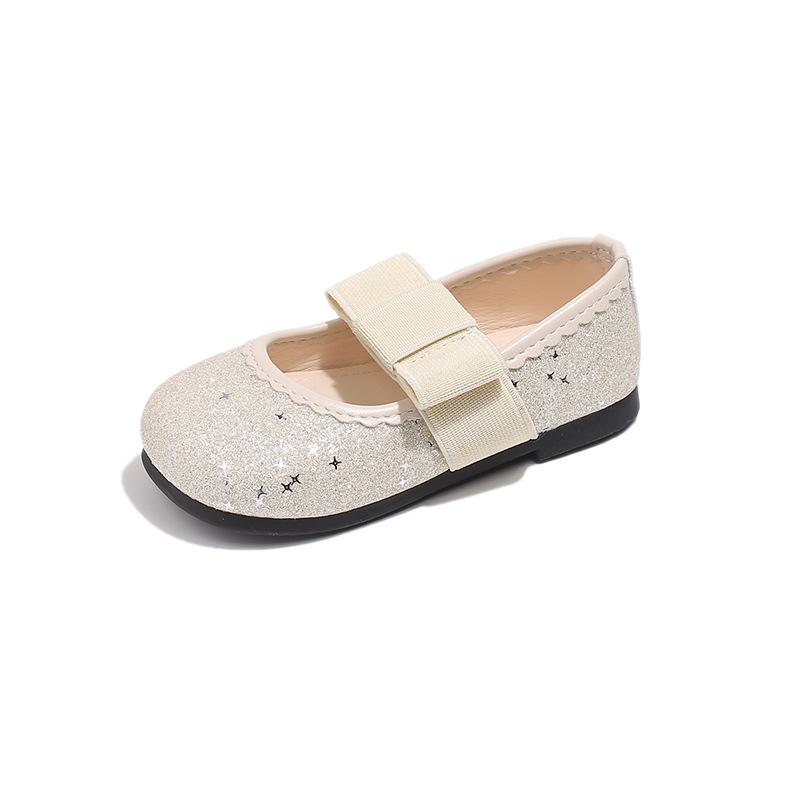 New autumn style children s girls  leather shoes Princess Shoes Children s dance shoes Soft-soled simple shoes 21Inner Length14cm бежевый