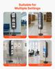 Rotating Brochure Display Rack, 30 Pockets Mesh Magazine Literature Display Stand, Portable Floor Standing Magazine Rack, Metal Newspaper Catalog