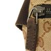 Used 9539 GG Canvas Waist Bag 28566 7929 Calfskin Brown Waist Pouch Shoulder Bag with Embossed Logo Beige Men's from