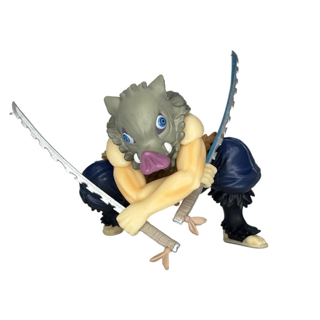 Anime Action Figure Demon Slayer Hashibira Inosuke Model Collectible Pvc Playthings Giyuu Kimetsu No Yaiba Statue Model Children Playthings