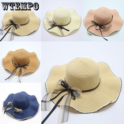 Summer Women's Straw Hat with Large Eaves for Sun Protection and Shading Beach Hat Big Edge Vacation Travel Sun Hat