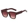  Vintage Rivets Square Men Sunglasses Fashion Amber Gradient Shades UV400 Women Outdoor Sun Glasses