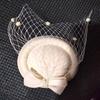 Fascinators Hat for Women Ladies 20s 50s Vintage Pillbox Hat Bridal Wedding Cocktail Tea Party Headwear with Veil
