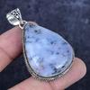Natural Dendrite Opal Gemstone 925 Sterling Silver Jewelry Pendant 2.25" ETC-14253