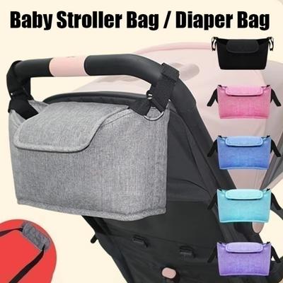 With Handles Mommy Diaper Bag Large Capacity Storage Bag Baby Stroller Hanging Bags  Baby Stroller