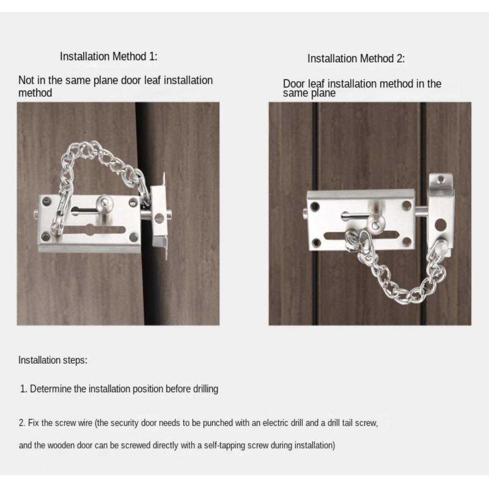 Stainless Steel Anti-theft Chain Thickened Chain Lock New Door Lock Insurance Home