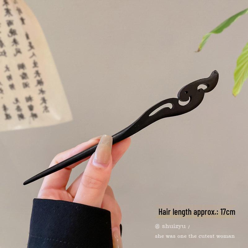 Elegant Retro Tassel Hairpin for Hanfu Updo - Women's Chinese Style Metal Hair Clip