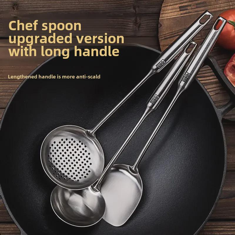 Guofeng 304 Stal Nierdzewna Długi Uchwyt Szpatułka do Gotowania