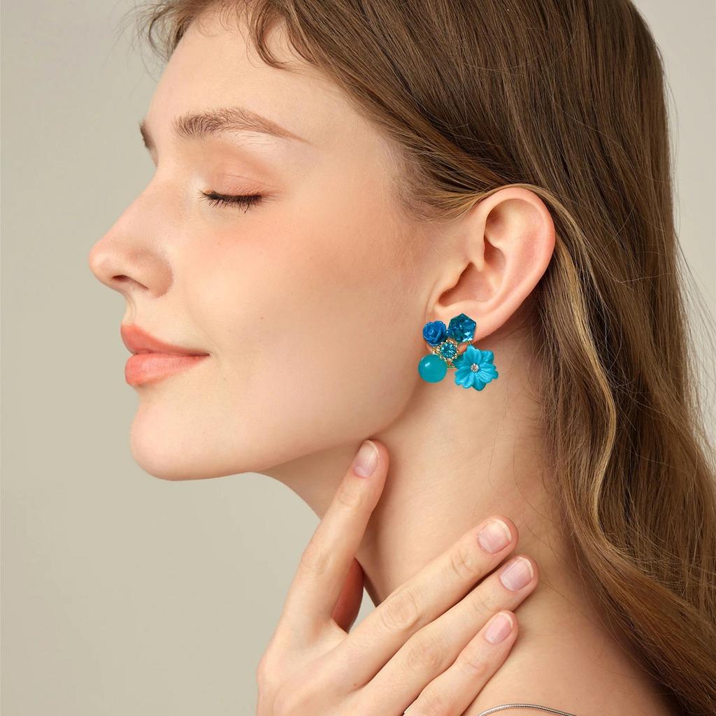 Vintage Crystal Flower Earrings, Earrings, And Gentle Earrings