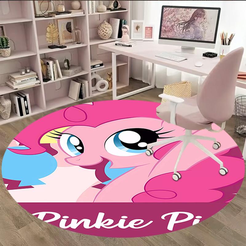 1pc My Little Pony2 Print Round Carpet Chair Round Carpet Suitable for Bedroom Living Room Home Decorative Carpet