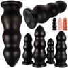 NEW 4 Size Big Huge Anal Beads Butt Plug Smooth Soft Silicone Anal Plug Dilatador Anal Dildo Penetration Anal Toys Big Buttplug