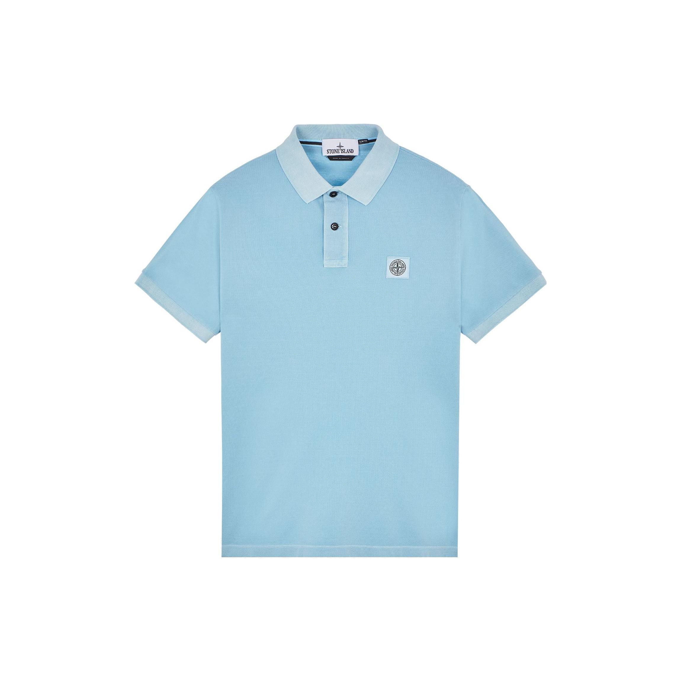 

Stone Island Ss23 Solid Color Logo Short Sleeve Polo Shirt Men Polo Shirts Sky-Blue 10152SC67-V0041 S