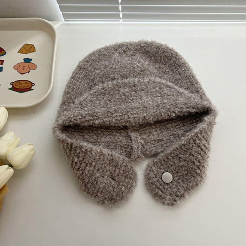 

LOOKING4U New Trooper Buckle Bonnet Hat Oatmeal OATMEAL