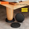 4PCS with Suction Cup Furniture Coasters Non Slip Silicone Rubber Caster Cups Anti Displacement Bed Couch Floor Protector