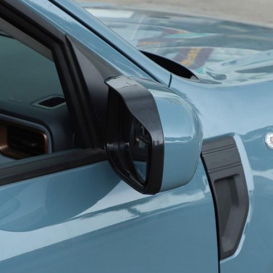 glossy black ABS Side Mirror Eyebrow Cover Trim 2pcs For Ford Maverick -