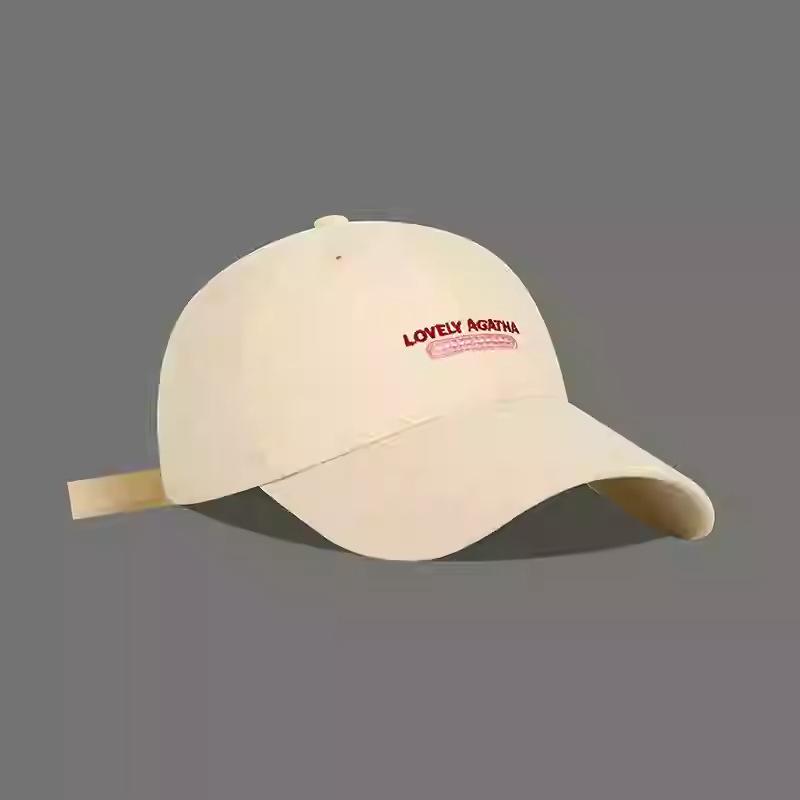 Baseball Cap Beige Hat Women's Summer Fashion Versatile Letter Cap Student Tide