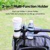 3 In 1 Stroller Cup Holder Foldable Drink Rack Lightweight Pushchair Bottle Organizer  Wheelchair