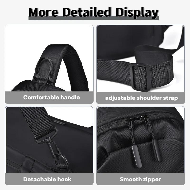 Men's Multifunctional Chest Bag Men's Fashionable Crossbody Bag Multifunctional Shoulder Bag Suitable for Daily Commuting Fitness Cycling