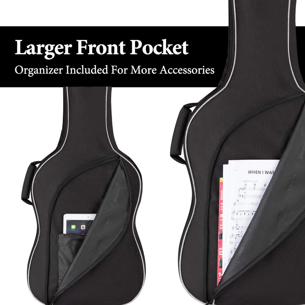 CAHAYA Electric Bass Guitar Soft Luxury Guitar Soft 8mm Thick Shoulder Large Capacity Convenient To 8mm Thick Padded Soft Black Case, Case, Version,