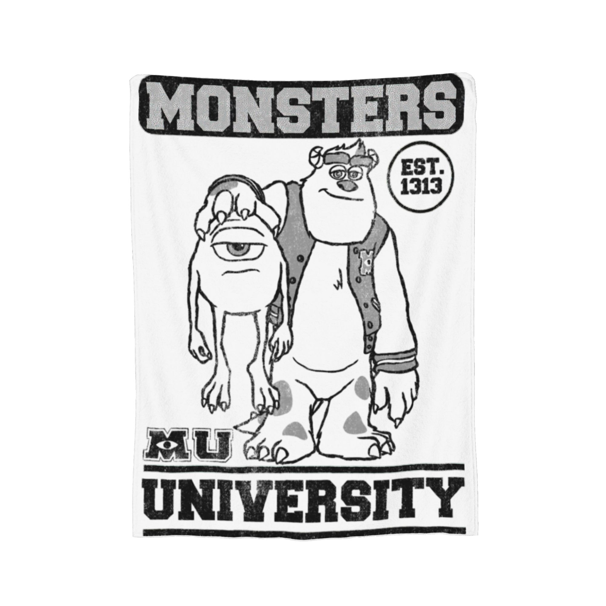 Monsters University Sully Mike Cartoon Fleece Blankets Monsters Inc Customized Throw Blanket for Home Hotel Sofa Bedspreads, 75x90cm