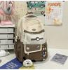 Schoolbag Korean New Contrasting Color Backpack Female Student Schoolbag Large Capacity Cute College Style High Value Casual Backpack