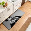 Hongjoong Print Flannel Kitchen Mat Christmas Soft Area Rug Non Slip Floor Carpet Home Decoration