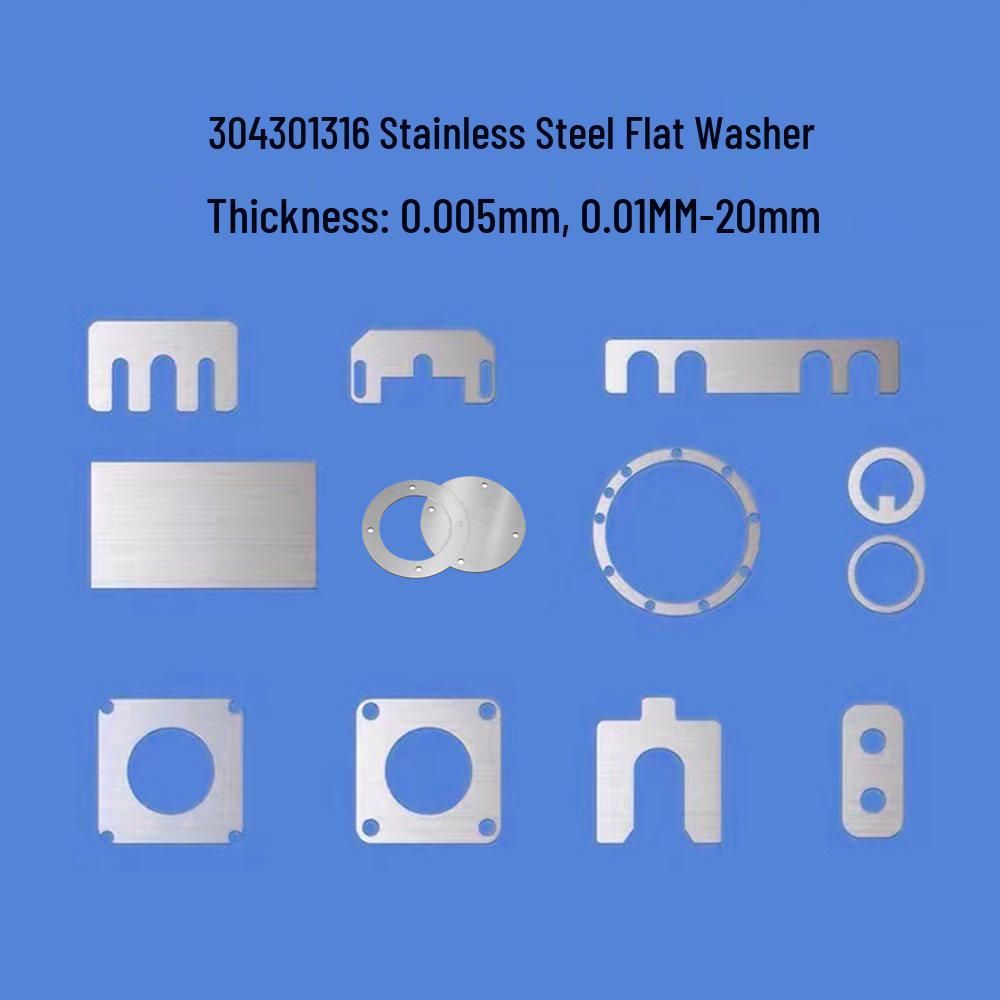 304 Stainless Steel Custom Flat Gasket Washer with 0.005-3mm Gap