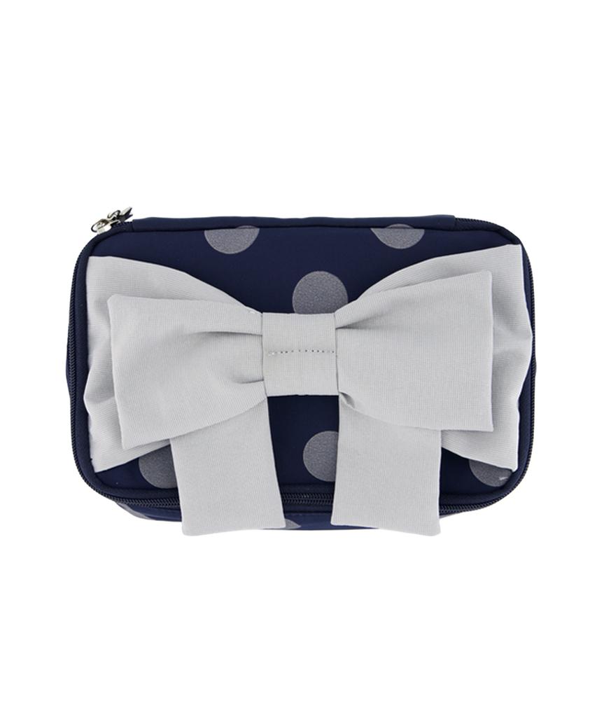 Siwl107 [Large Capacity] Dotty Pouch (Navy)