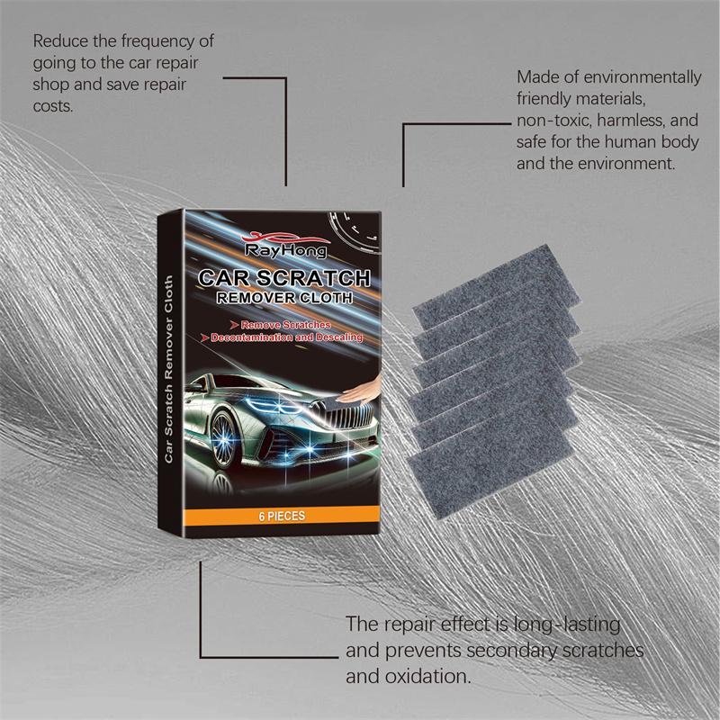 6Pcs Nanosparkle Cloth Car Scratch Remover Repair Nano Sparkle Cloth Magic Cloth Scratch Remover Cleaning For Vehicles