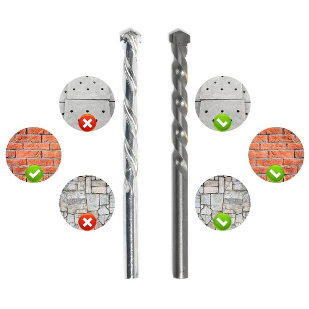 New 4/6/8/12mm Wall Drill Bits High Speed Steel Carbide Tipped Masonry Drill Bit Impact Drills Concrete