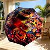 Five Nights At Freddy's Print Automatic Open Close Umbrella, Portable Foldable Umbrella, for Outdoor Commute Camping Trip, Ideal Birthday Gift