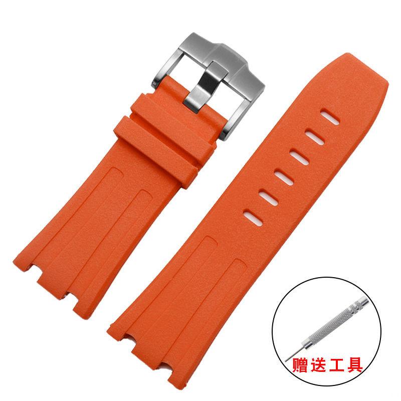 Watchband for AP Audemars and Piguet Rubber Silicone  Watch Strap Royal Oak Offshore 26400 Waterproof Sweat-Proof Strap 28mm
