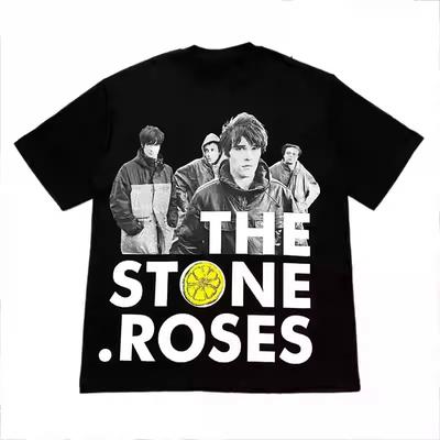 Stone Roses The Stone Roses British Alternative Rock Band Music Cotton Loose Unisexs and Womens Short Sleeve Tshirt
