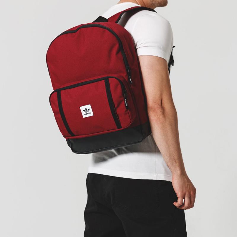 Adidas Originals Trefoil Polyester Backpack Men's Burgundy DV2481