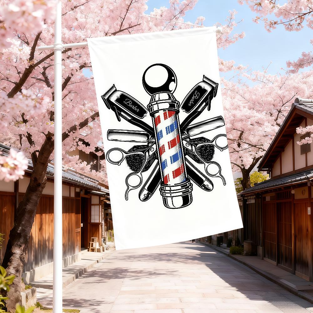 Barber flag Outdoor Garden Lawn Decoration Banner Home Fashion Party Picnic Shop Decor