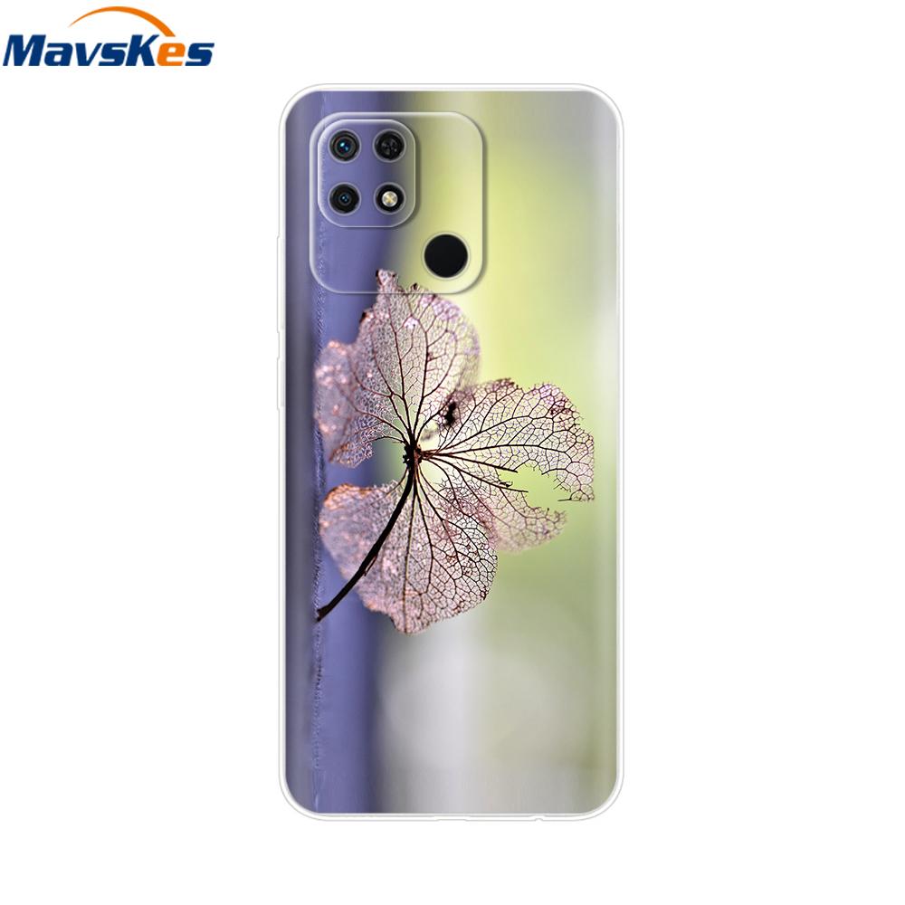 For Redmi 10C Case Clear Heart Flower Soft Silicon Phone Cover For Xiaomi Redmi 10C Coque redmi10C 10 C Fundas Bumper Shockproof