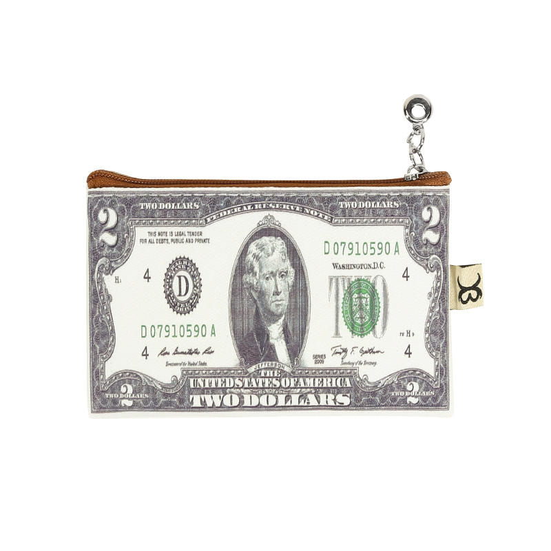 New Currency Printing Pattern Long Wallet Canvas Coin Purse Zipper Wallet Storage Package Dollar GBP Euro Ruble Style Wallet