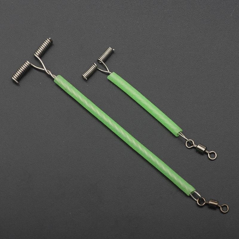 20Pcs/set Luminous Tube Fishing Rigs with Rolling Swivels T-Shape Balance 3 Way Arm Connector Fishing Line Making Tackle