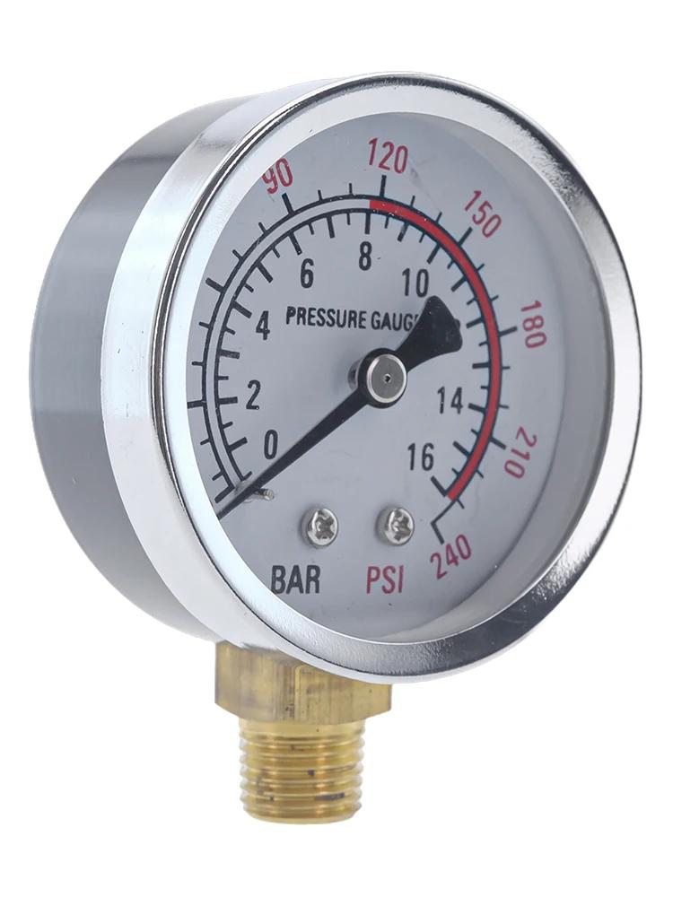 Y60 Analog Pressure Gauge 0 To 1.6 MPa 0 To 230 PSI For Air Compressor Systems Compatible With Pneumatic And HVAC Equipment