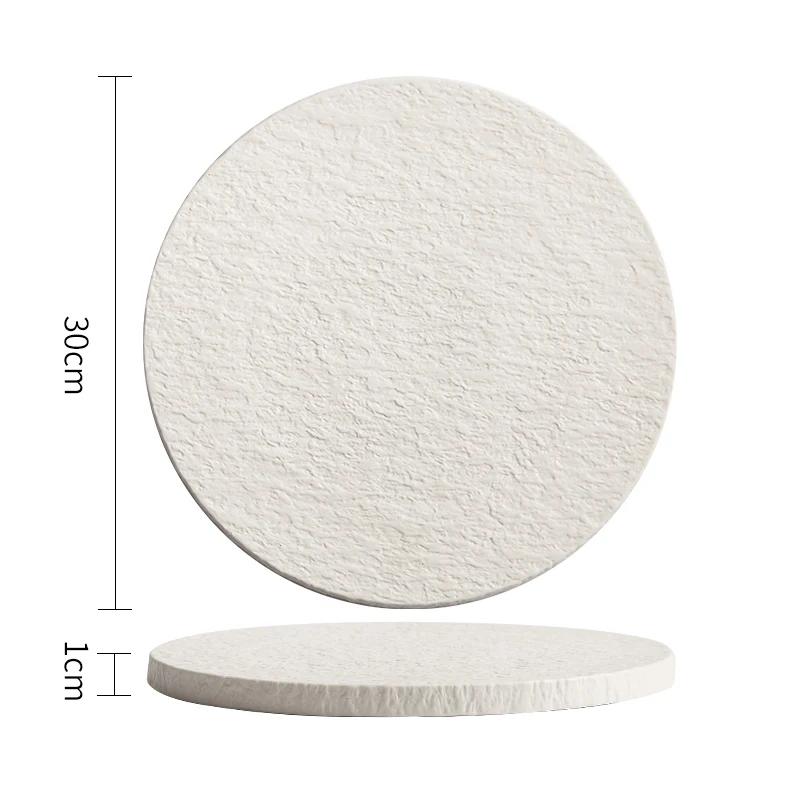 Stone Patterned Ceramic Plate Steak Plate Serving Plate Cake Plates Dessert Sushi Dish Molecular Cuisine Restaurant Tableware