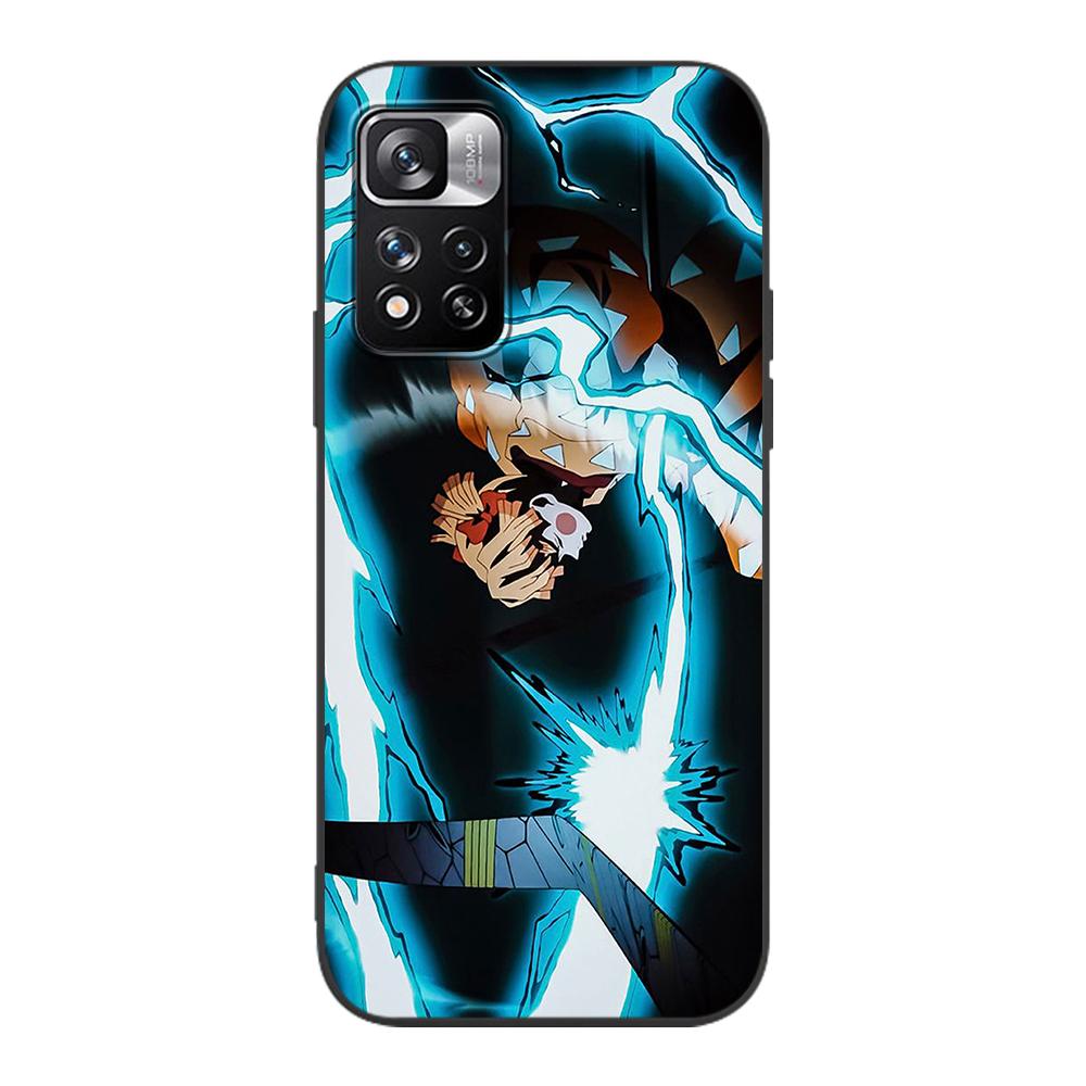 Demon Slayer Case for Xiaomi Redmi Note 9S 9 8 10 11 Pro 9C 9A 7 8T 7A 8A 10S 11T 11E 9T Black Soft Silicone Phone Cover Shell