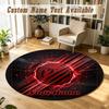 Round Rug Custom NameAtletico Madrid Pattern Non Slip Carpet Home Floor Decor