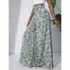 Pantaloni Larghi da Donna con Stampa Boho - Design Vita Alta, Pantaloni Lunghi da Spiaggia per Vacanze Estive, Stile Eleganza Casual